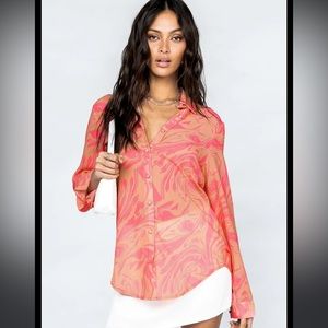 Princess Polly Marble Mae Button Down Shirt